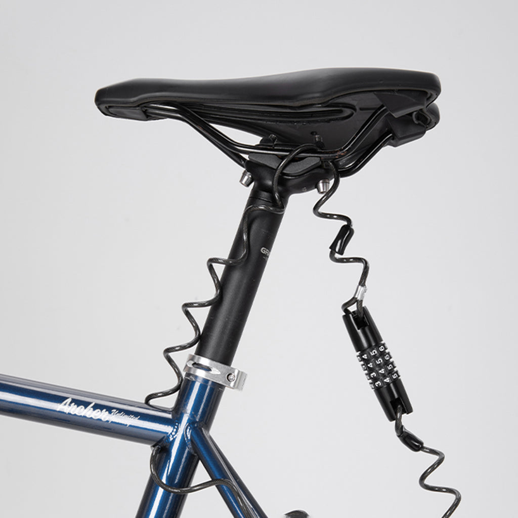 Wozinsky WBN-01R vandeniui atsparus dviračio ir šalmo spyna su 4 skaitmenų kombinacija - juoda -- Bicycle Helmets