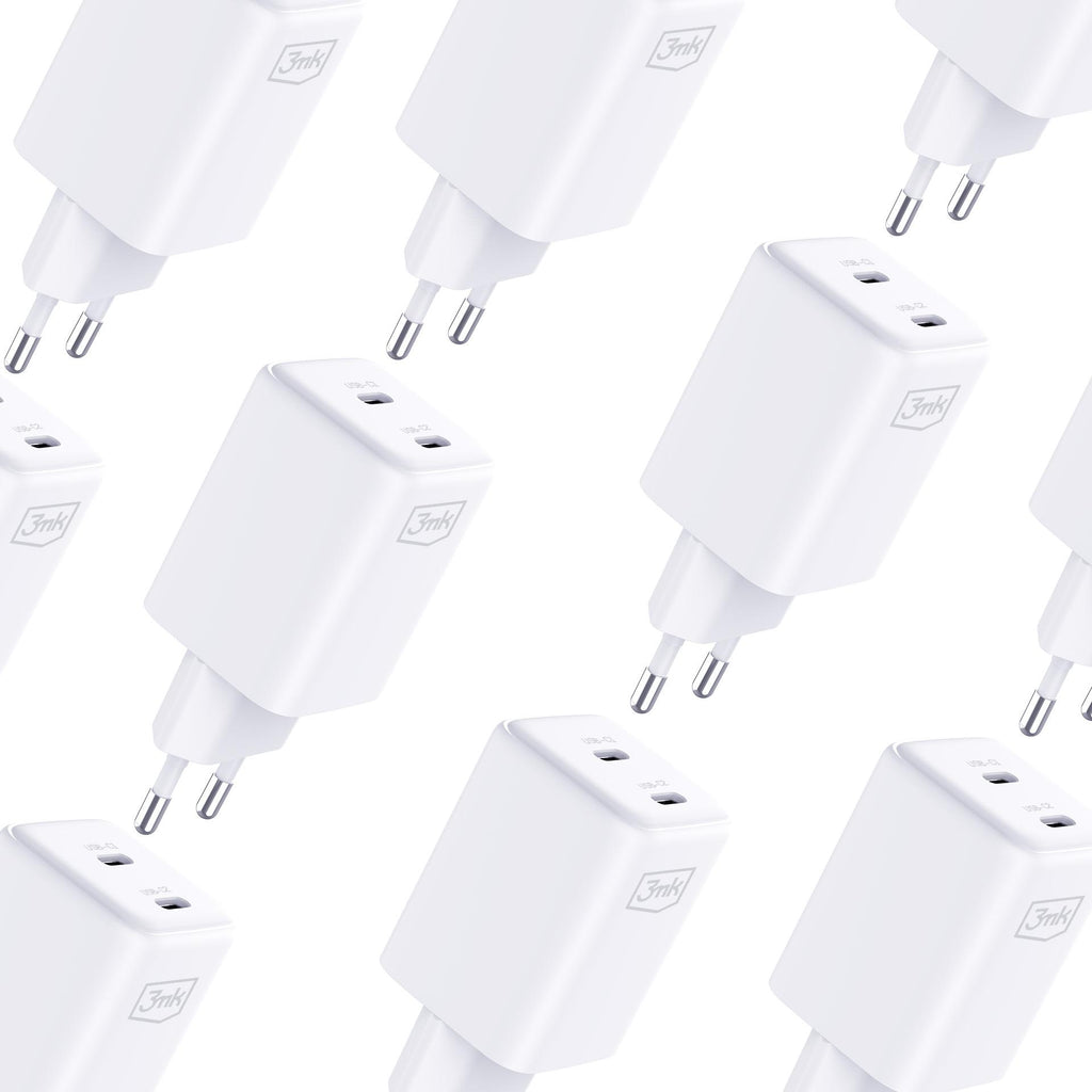 3mk Hyper Charger PD 45W QC4+ PPS 2C Super-Fast Charge 2.0 sieninis įkroviklis - baltas -- Cell phone chargers