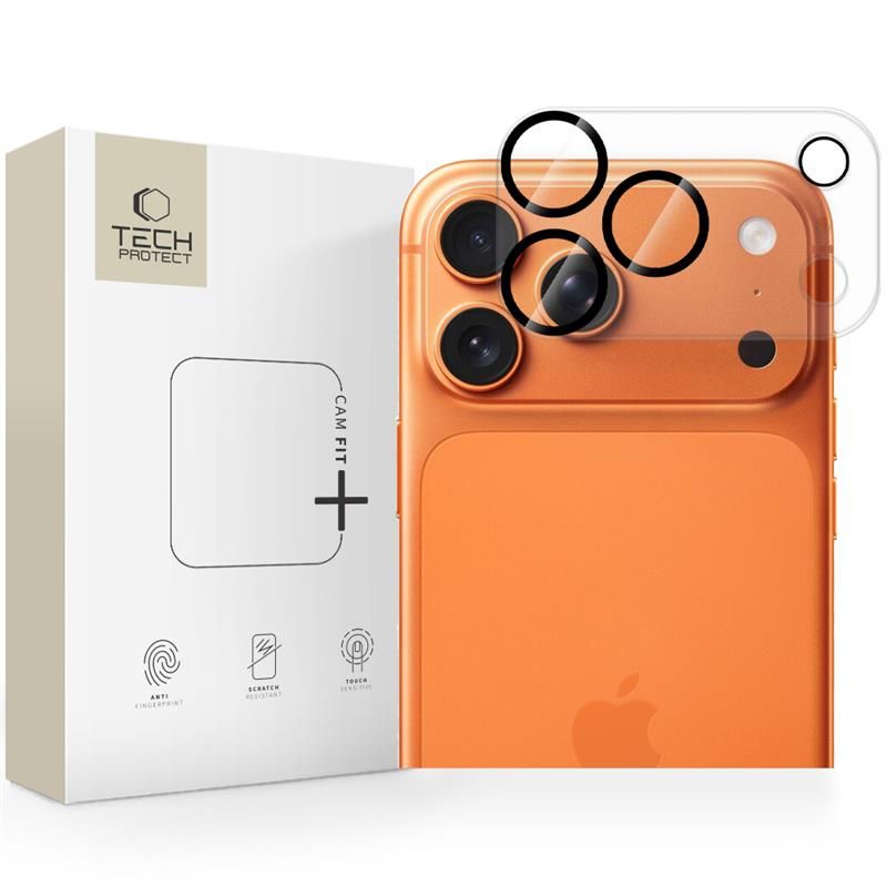 Tech-Protect Cam Fit+ kameros stikliukas iPhone 17 Pro – skaidrus -- iPhone 17 Pro