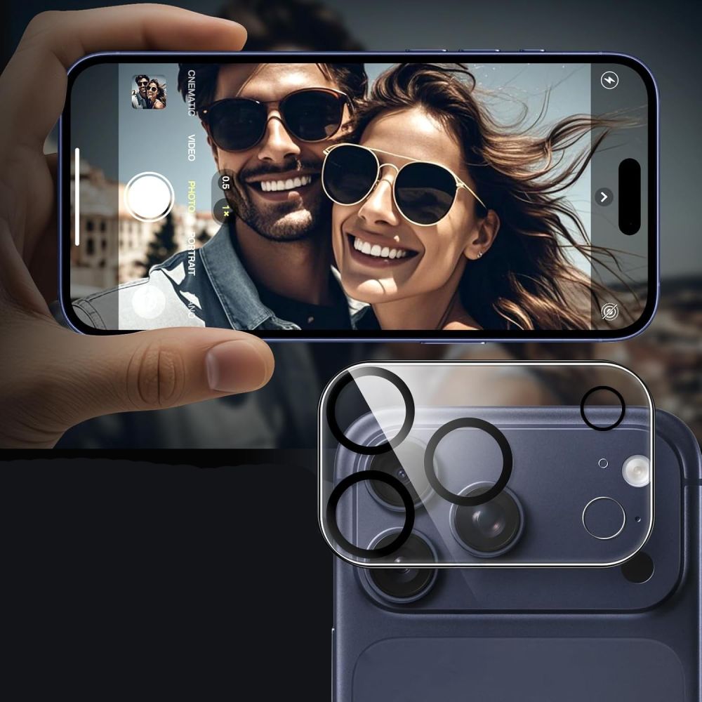 Tech-Protect Cam Fit+ kameros stikliukas iPhone 17 Pro – skaidrus -- iPhone 17 Pro