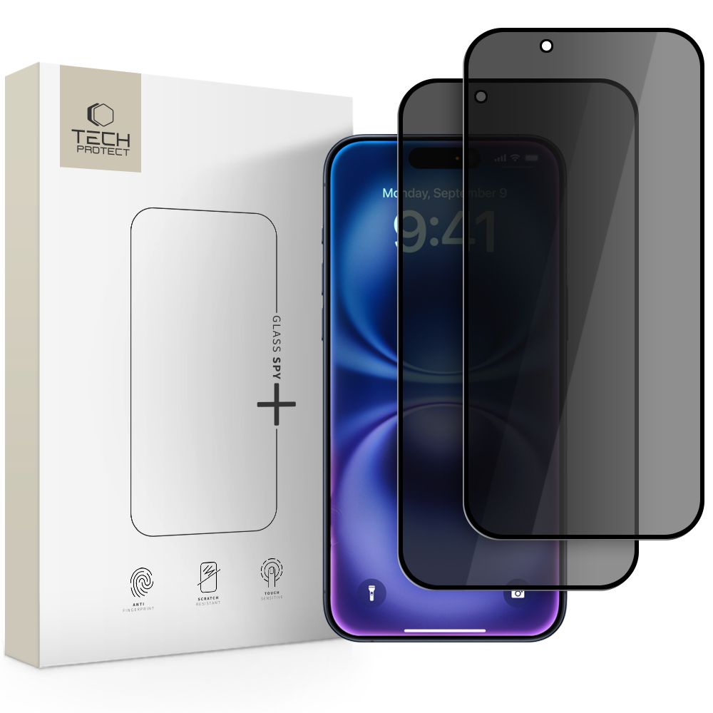 Tech-Protect Glass Spy+ privatumo stiklas iPhone 17 Air (2 vnt.) -- iPhone 17 Air