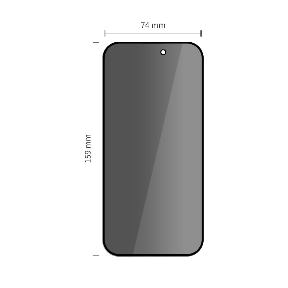 Tech-Protect Glass Spy+ privatumo stiklas iPhone 16/17 Pro Max (2 vnt.) -- iPhone 16 Pro Max / iPhone 17 Pro Max