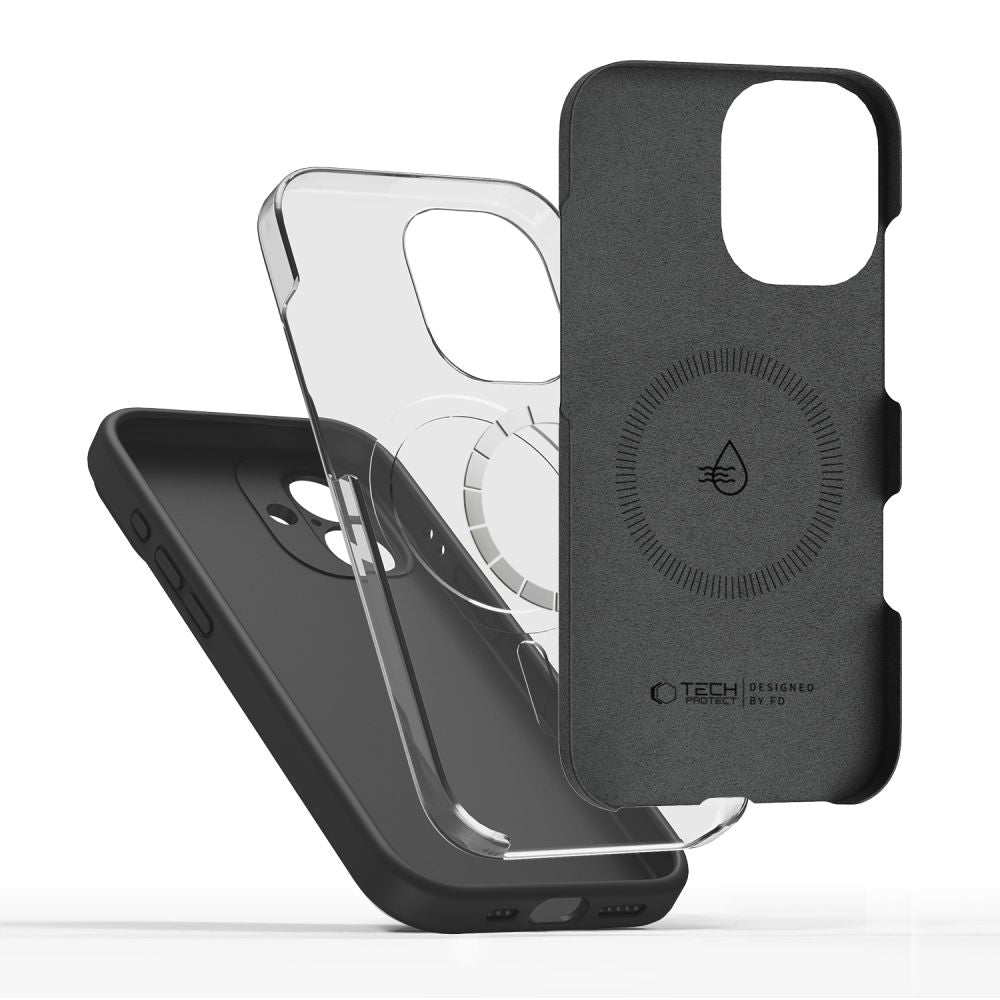 Tech-Protect MagSafe silikoninis dėklas iPhone 17 – juodas -- iPhone 17
