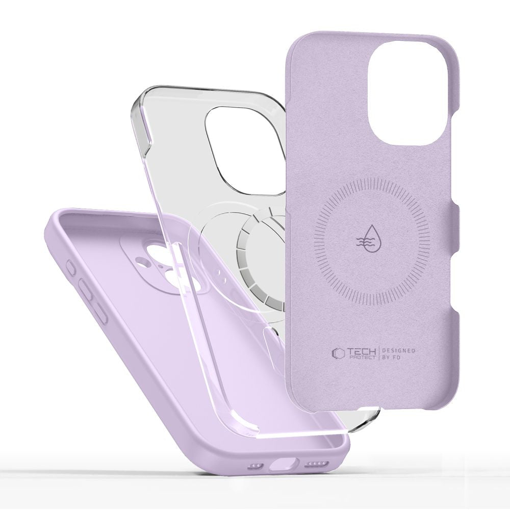 Tech-Protect silikoninis MagSafe dėklas iPhone 17 – violetinis -- iPhone 17