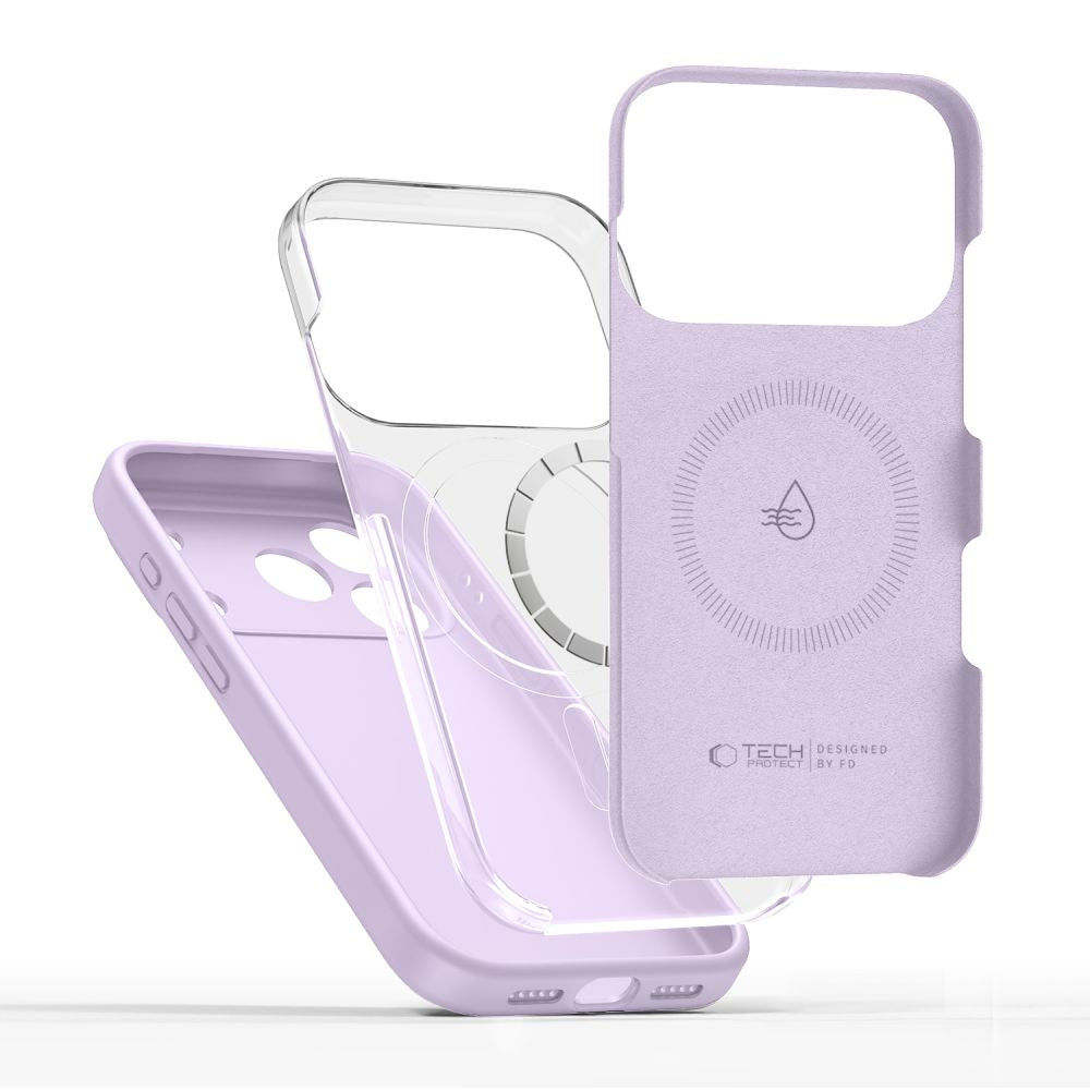 Tech-Protect silikoninis MagSafe dėklas iPhone 17 Pro – violetinis -- iPhone 17 Pro