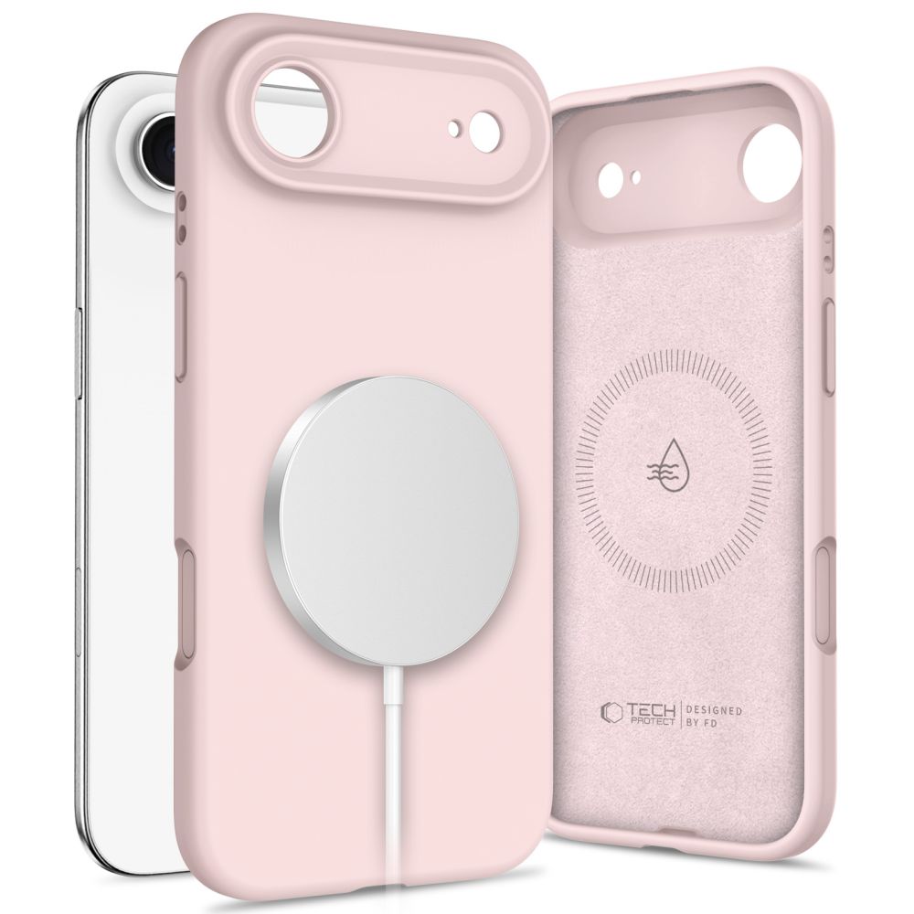 Tech-Protect MagSafe silikoninis dėklas iPhone 17 Air – rožinis -- iPhone 17 Air