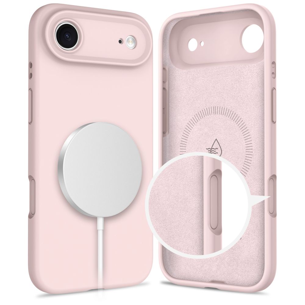 Tech-Protect MagSafe silikoninis dėklas iPhone 17 Air – rožinis -- iPhone 17 Air
