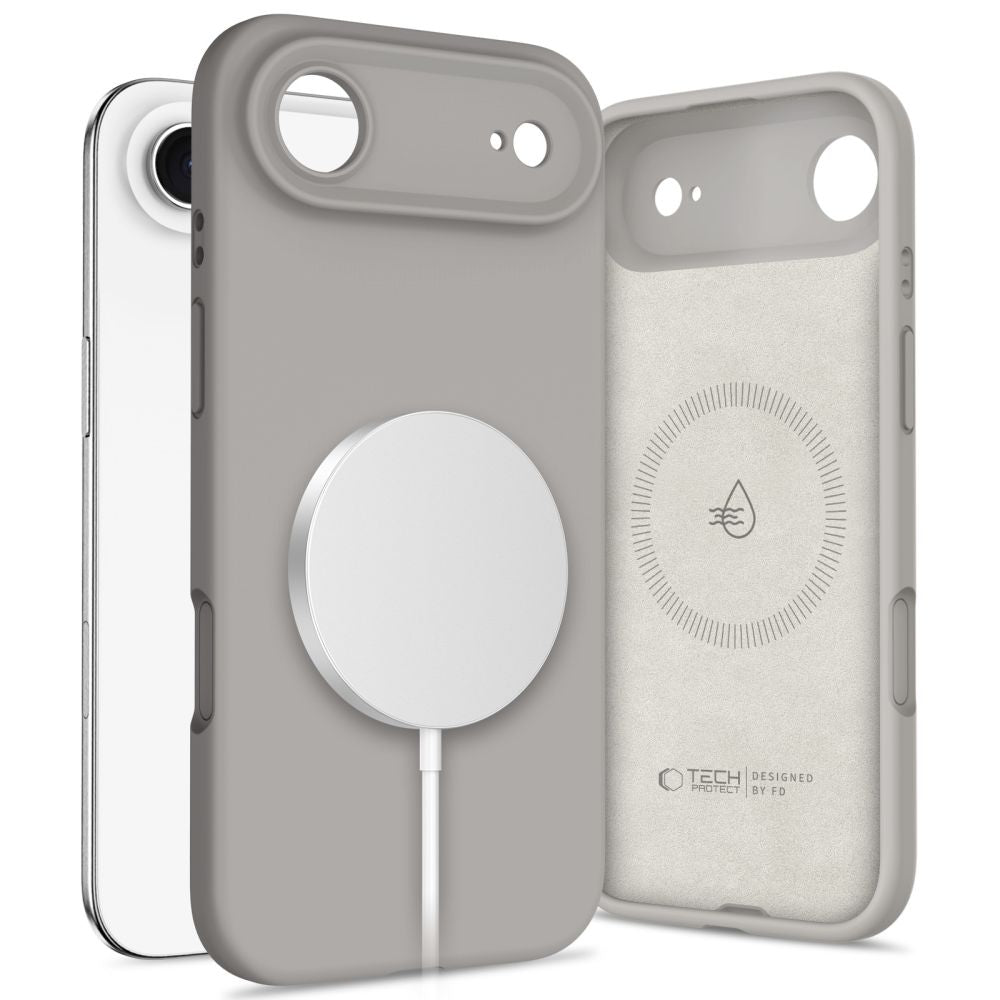 Tech-Protect silikoninis MagSafe dėklas iPhone 17 Air – pilkas -- iPhone 17 Air