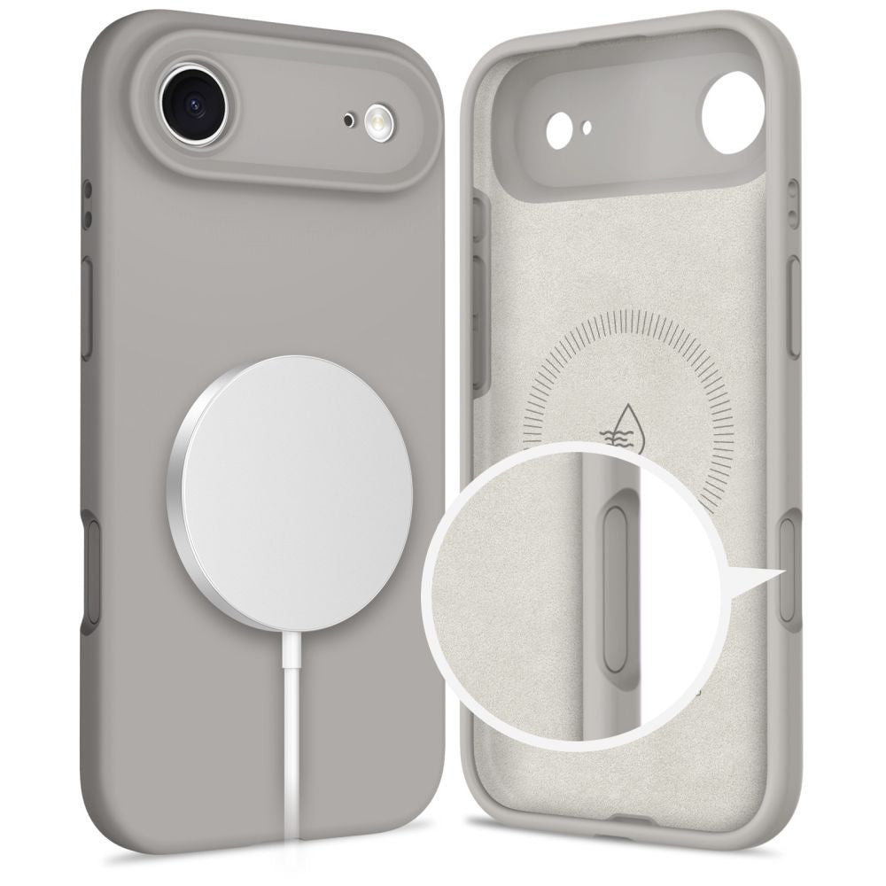 Tech-Protect silikoninis MagSafe dėklas iPhone 17 Air – pilkas -- iPhone 17 Air