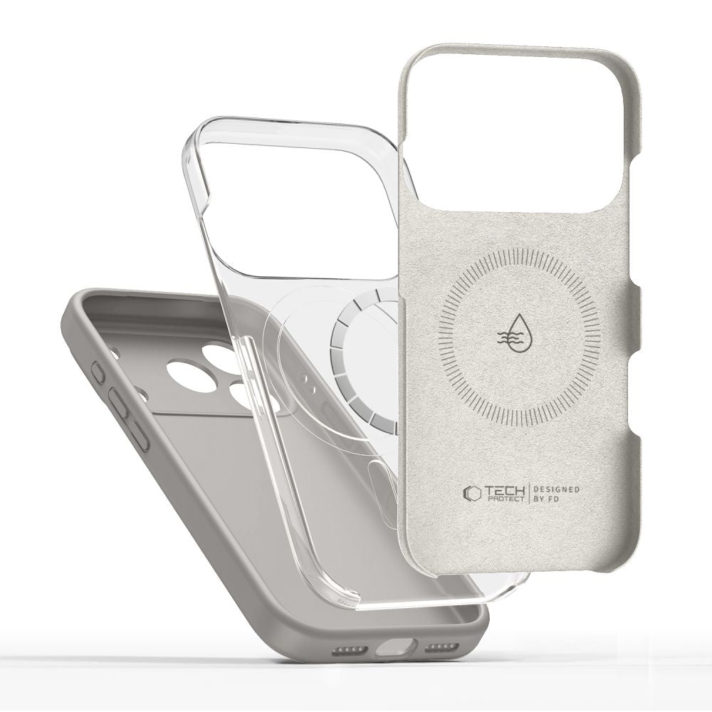 Tech-Protect silikoninis MagSafe dėklas iPhone 17 Pro Max – pilkas -- iPhone 17 Pro Max