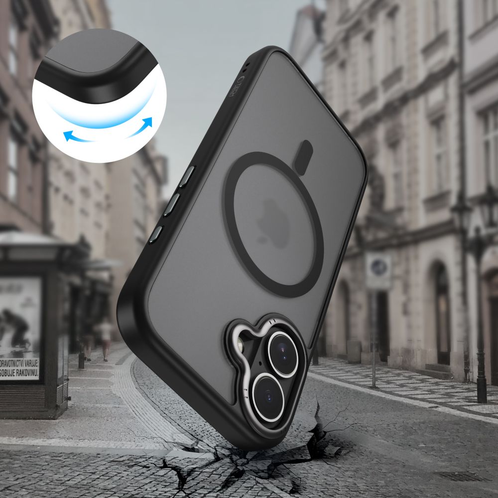 Tech-Protect MagEdge MagSafe dėklas iPhone 17 – matinis juodas -- iPhone 17