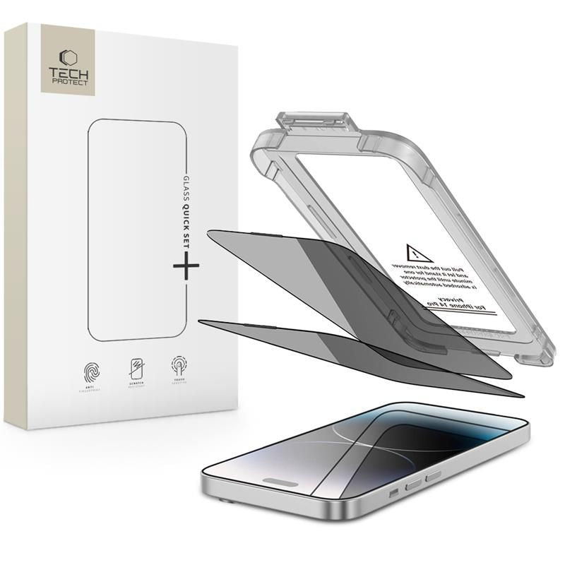 Tech-Protect privatumo stiklas iPhone 14 Pro (2 vnt.) -- iPhone 14 Pro