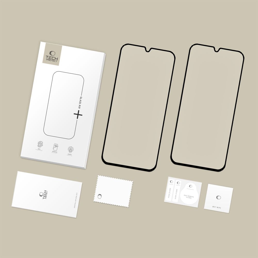 Grūdintas stiklas Samsung Galaxy A16/A17/A26 – juodas (2 vnt.) -- Samsung Galaxy A16 / Samsung Galaxy A17 / Samsung...