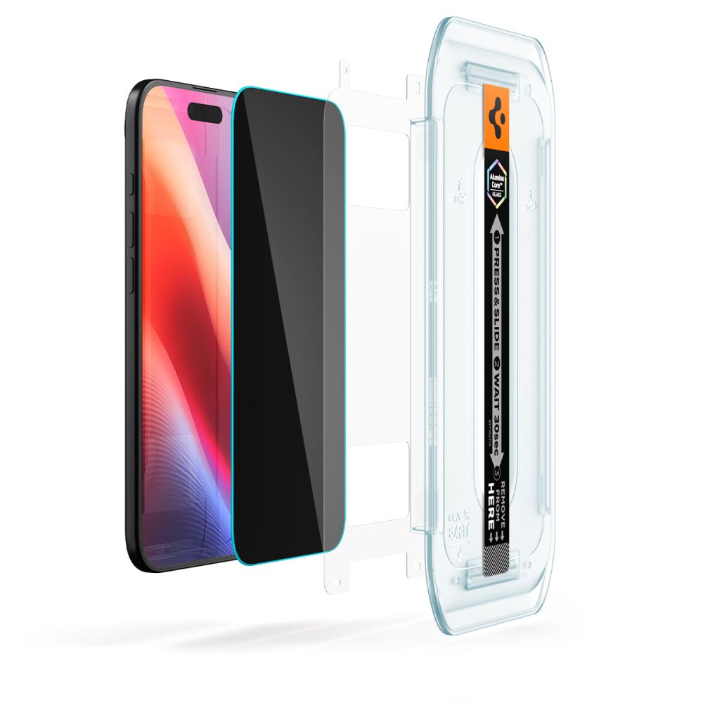 Spigen EZ Fit privatumo stiklas iPhone 17 Air (2 vnt.)