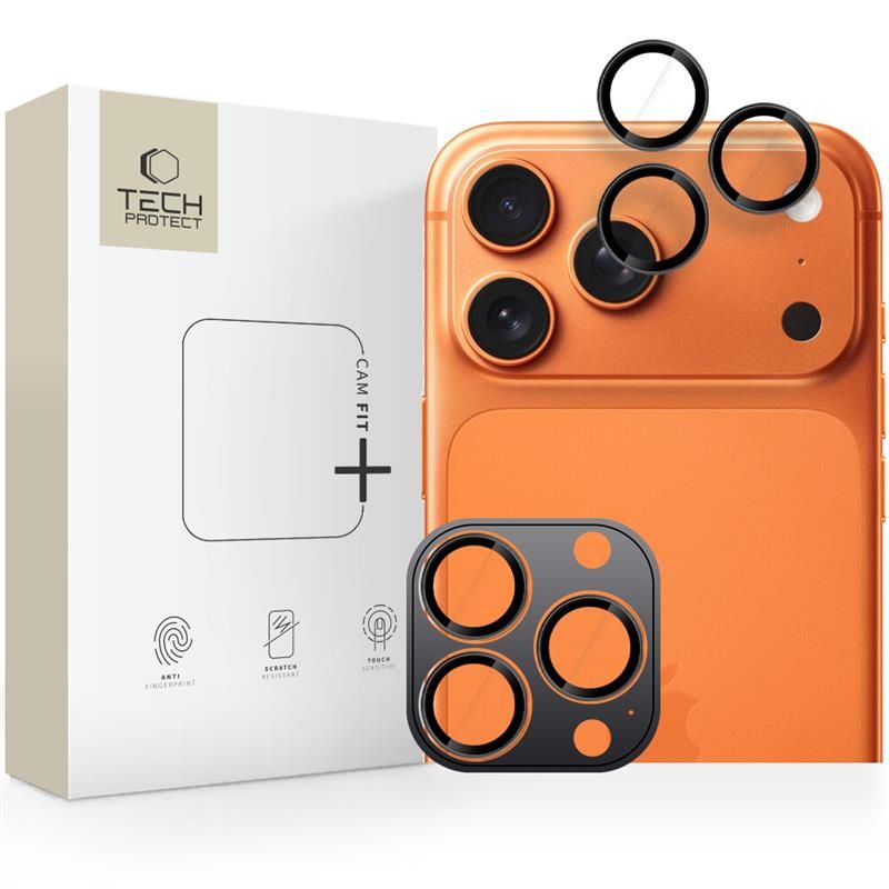 Tech-Protect Camring Fit+ kameros apsauga iPhone 14–17 Pro/Max – juoda -- iPhone 14 Pro / iPhone 14 Pro Max / iPhone 15...