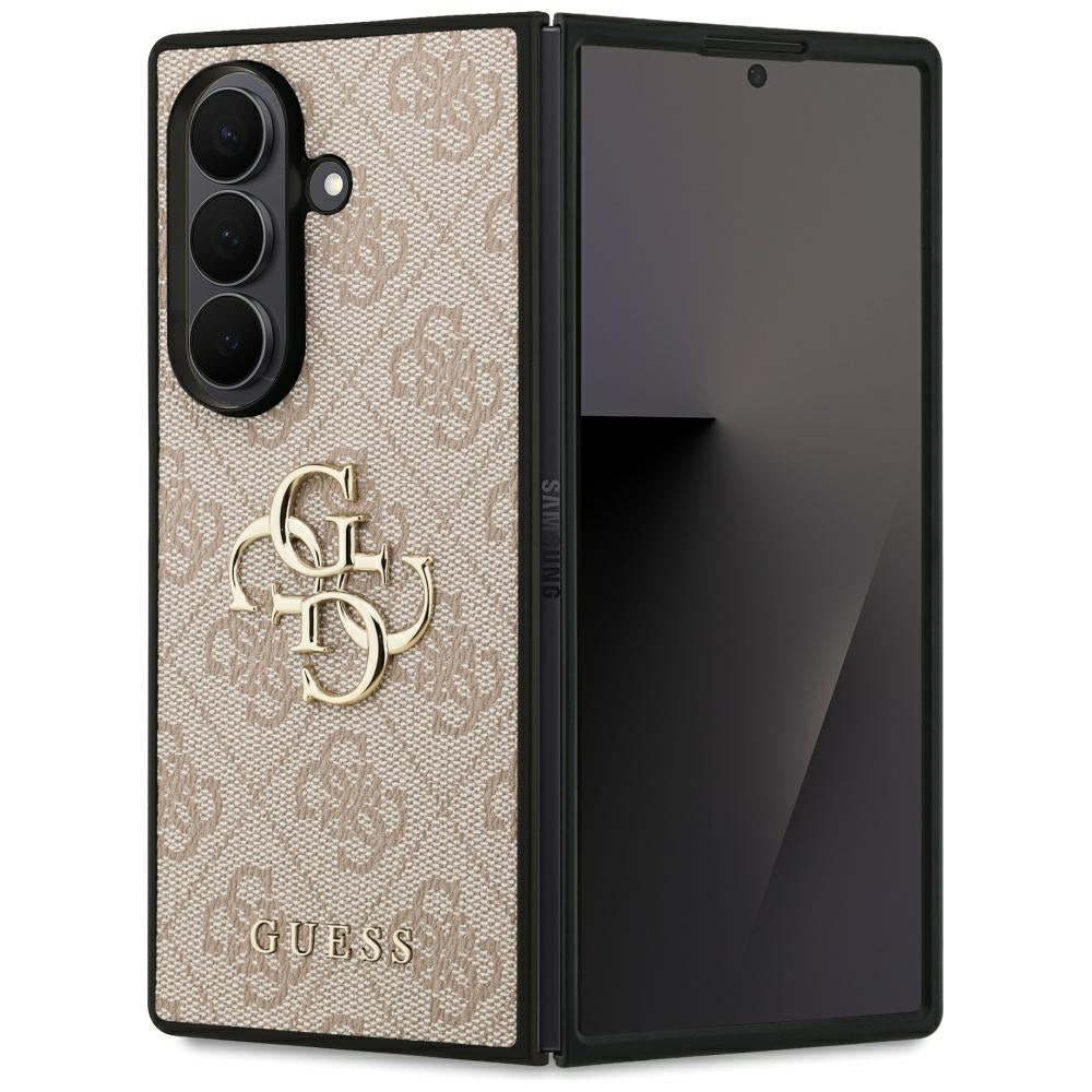 Guess Big 4G Logo klasikinis logotipo dėklas, skirtas Samsung Galaxy Z Fold7 – rožinis