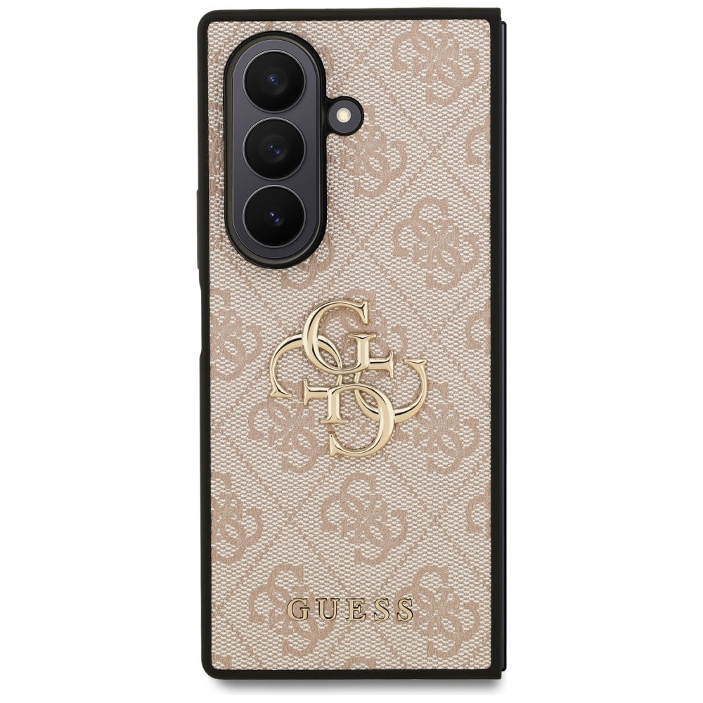Guess Big 4G Logo klasikinis logotipo dėklas, skirtas Samsung Galaxy Z Fold7 – rožinis