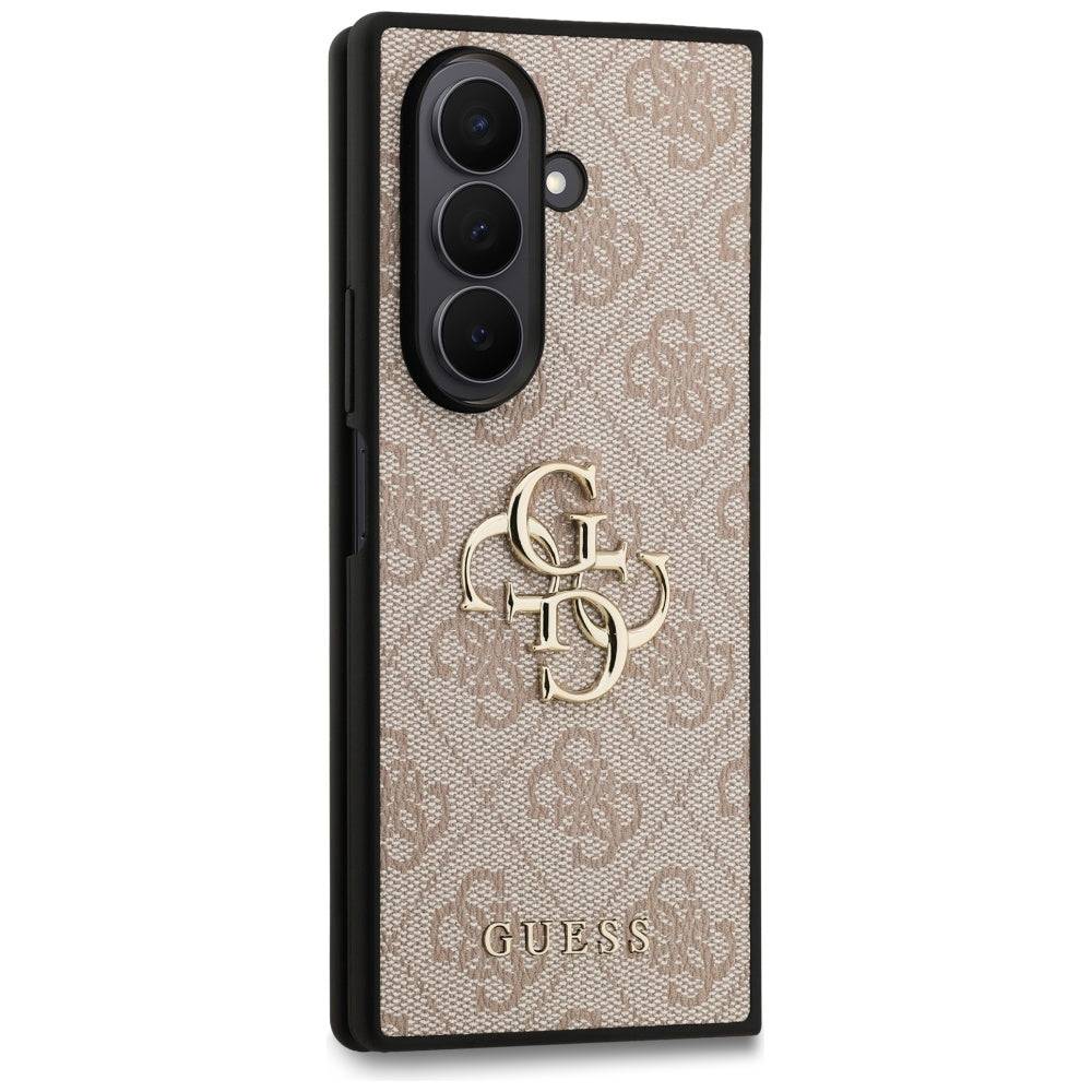 Guess Big 4G Logo klasikinis logotipo dėklas, skirtas Samsung Galaxy Z Fold7 – rožinis
