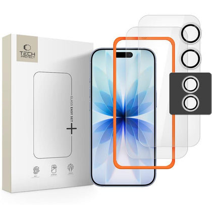 Tech-Protect Easy Set+ stiklas iPhone 17 (3 vnt.) – skaidrus -- iPhone 17