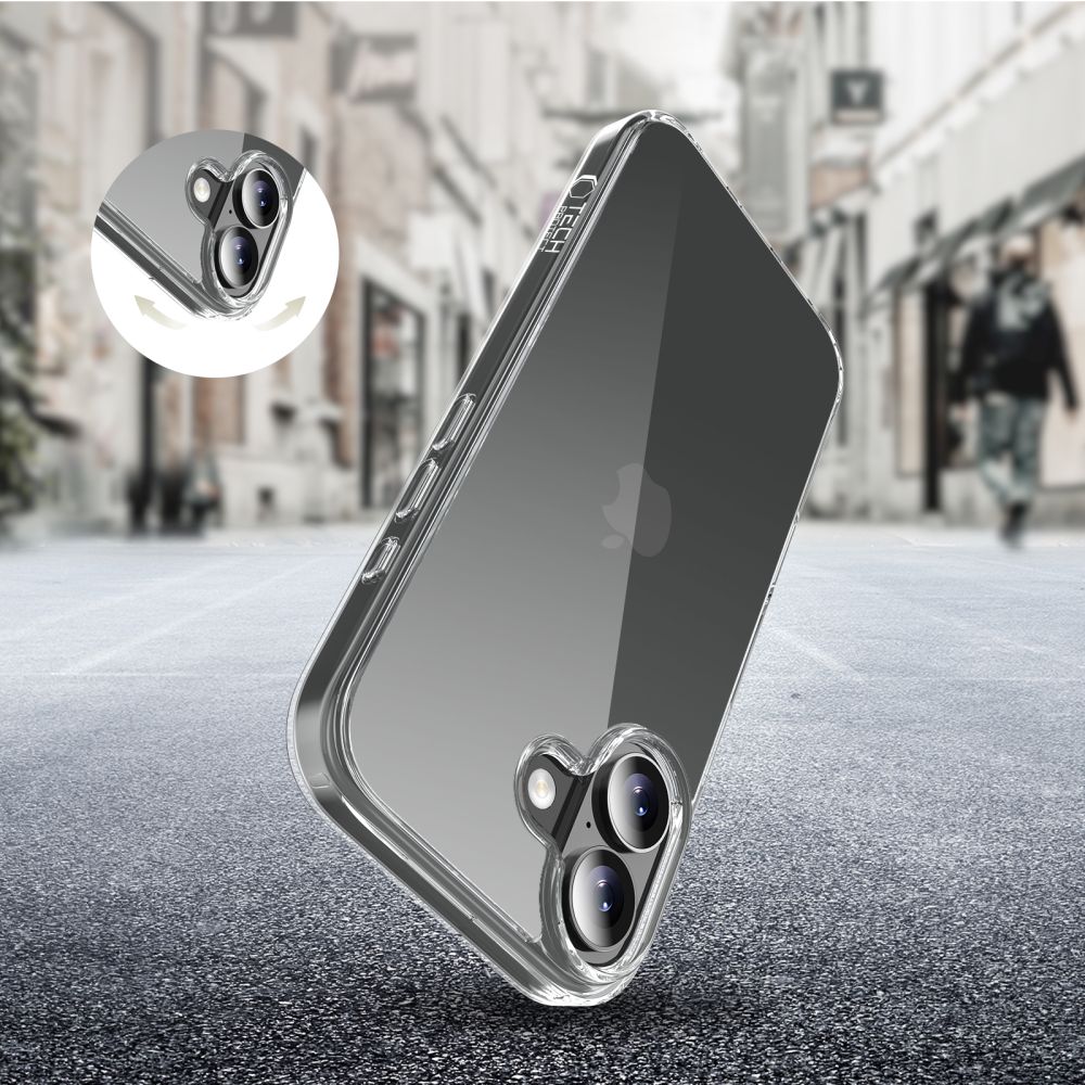Skaidrus Tech-Protect FlexAir Hybrid dėklas iPhone 17 -- iPhone 17