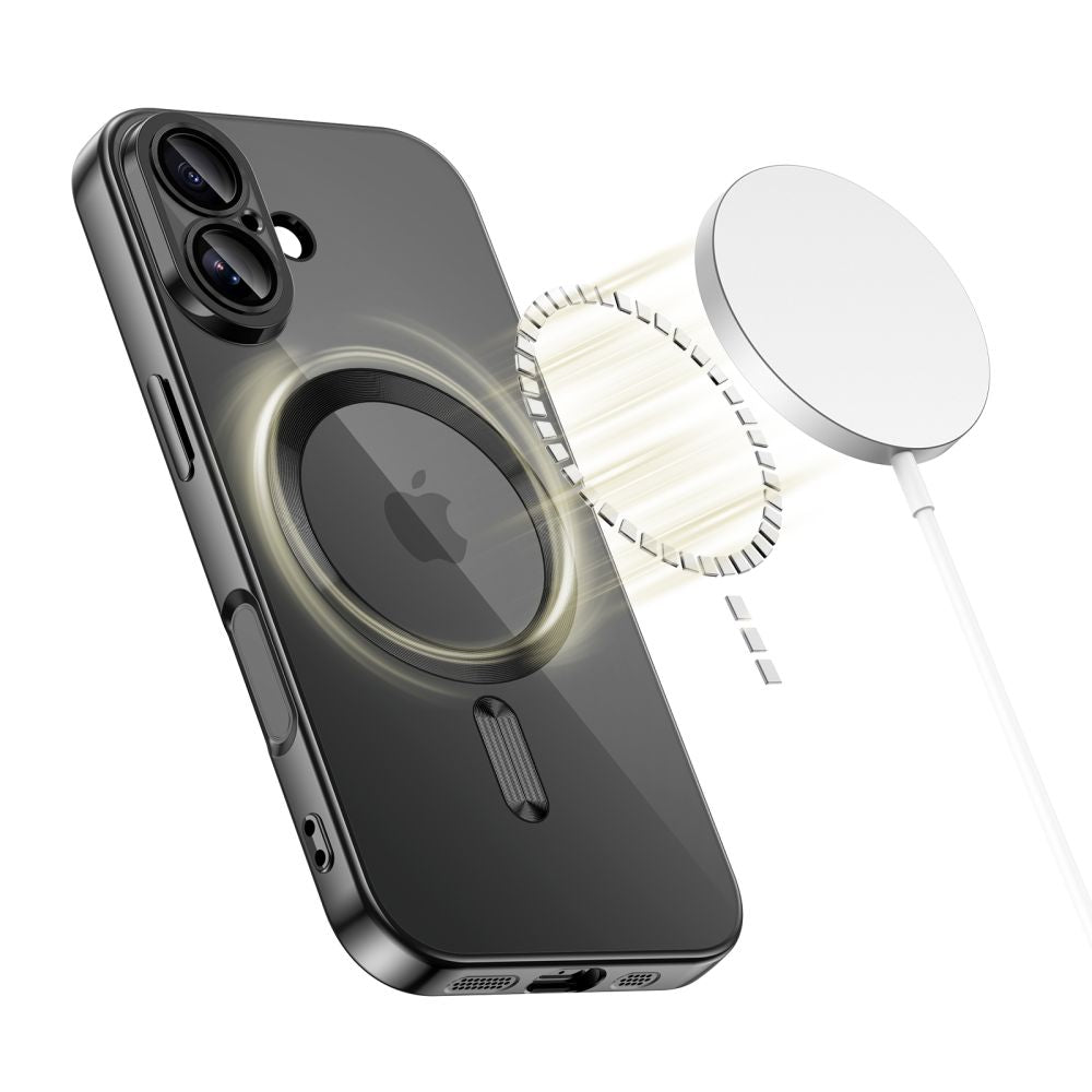 Tech-Protect MagFlex MagSafe dėklas iPhone 17 – skaidrus juodas -- iPhone 17