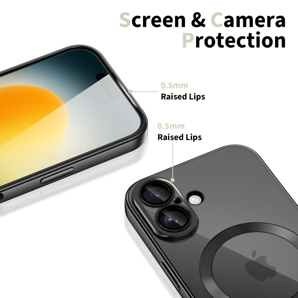 Tech-Protect MagFlex MagSafe dėklas iPhone 17 – skaidrus juodas -- iPhone 17