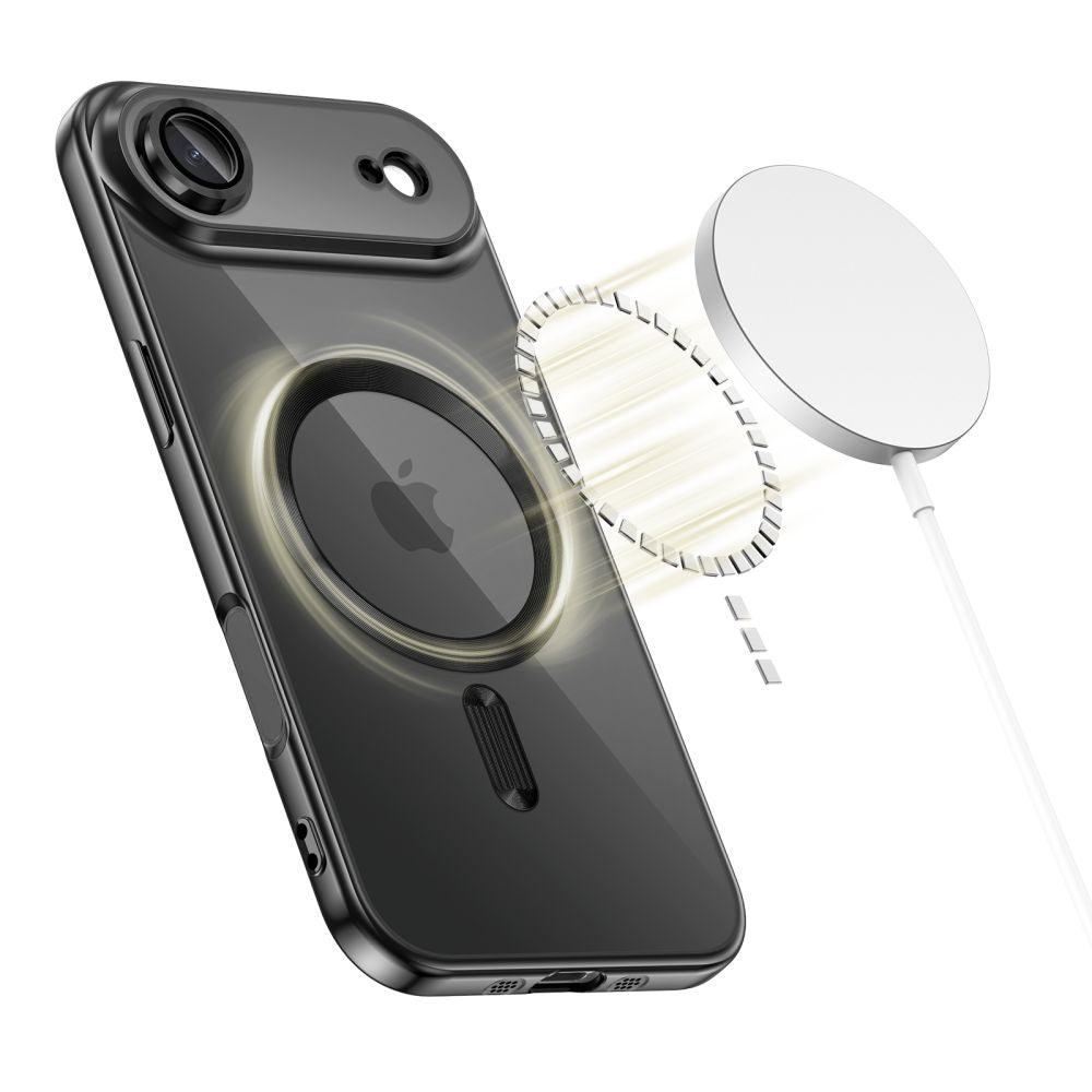 Tech-Protect MagFlex MagSafe dėklas iPhone 17 Air – skaidrus juodas -- iPhone 17 Air