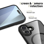 Tech-Protect MagMat MagSafe dėklas iPhone 17 – skaidrus juodas -- iPhone 17