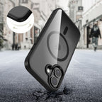 Tech-Protect MagMat MagSafe dėklas iPhone 17 – skaidrus juodas -- iPhone 17