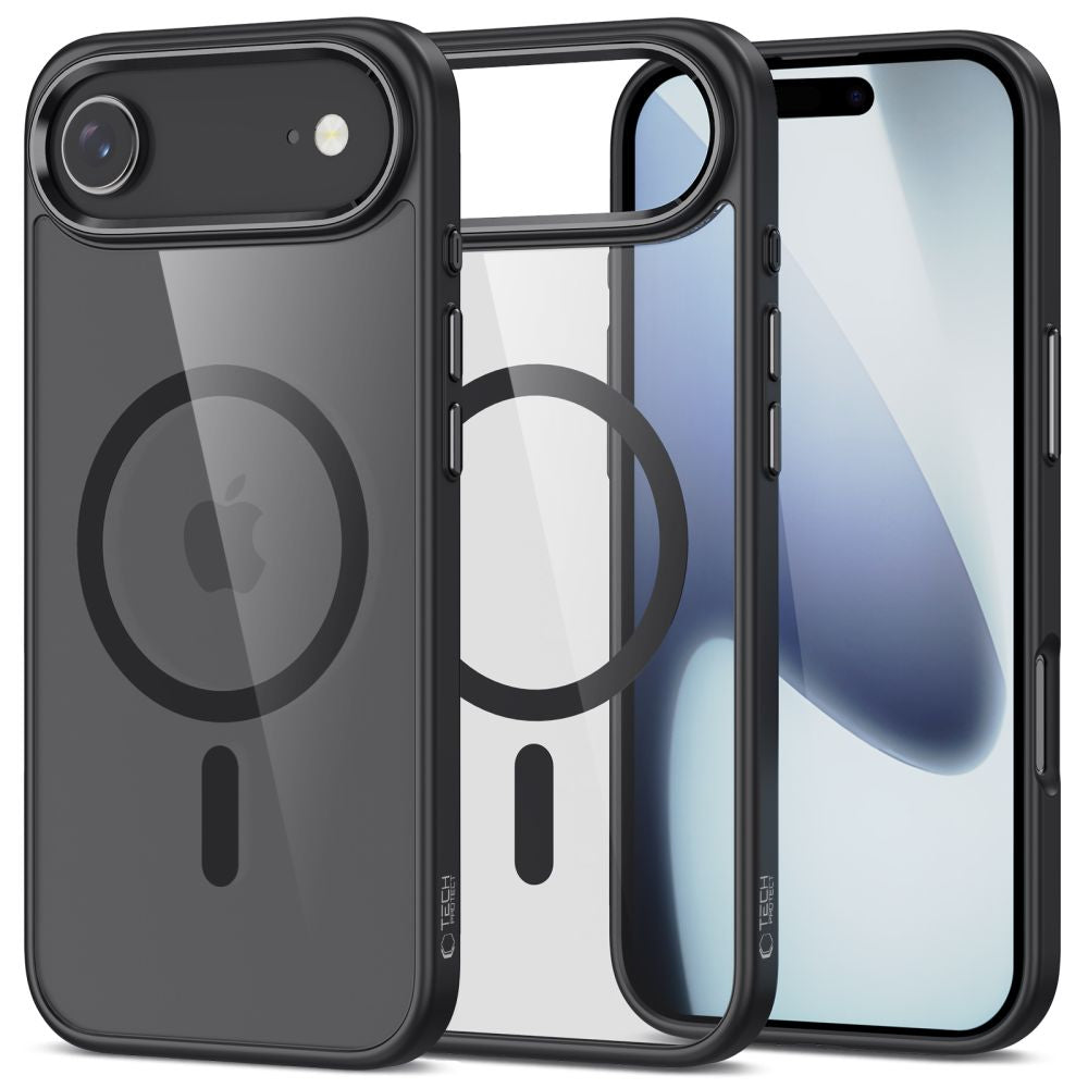 Tech-Protect MagFlex MagSafe dėklas iPhone 17 Air – skaidrus juodas -- iPhone 17 Air