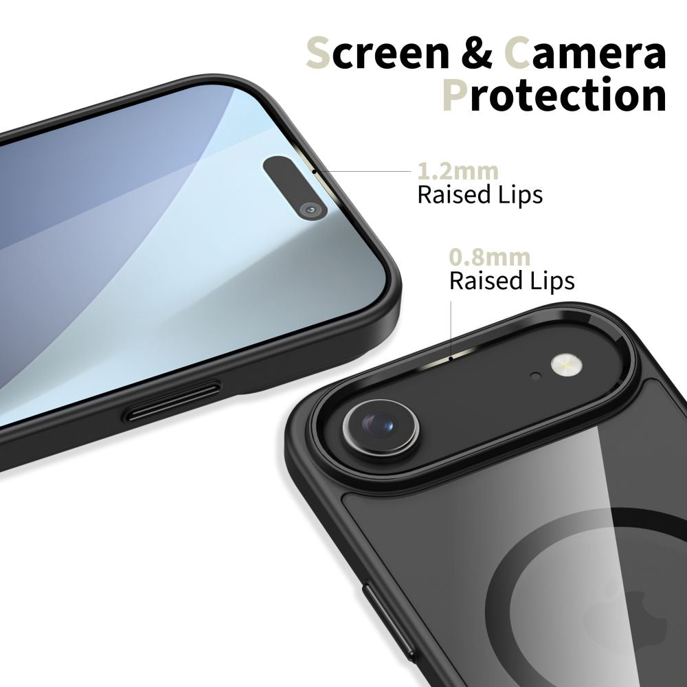 Tech-Protect MagFlex MagSafe dėklas iPhone 17 Air – skaidrus juodas -- iPhone 17 Air
