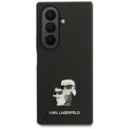 Karl Lagerfeld Saffiano Karl&Choupette Pin dėklas Samsung Galaxy Z Fold7 - Juoda -- Samsung Galaxy Z Fold 7