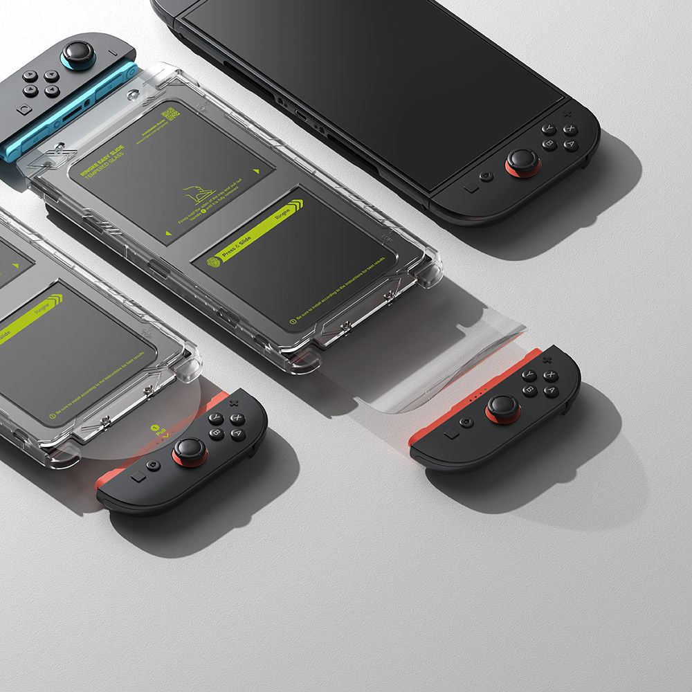 Ringke Easy Slide 2 pakelių grūdintas stiklas, skirtas Nintendo Switch 2 – skaidrus -- Cell phone tempered glass