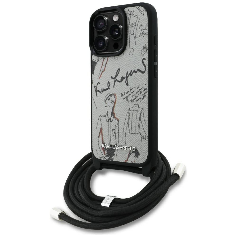 Karl Lagerfeld dėklas iPhone 16 Pro Max – pilkas -- iPhone 16 Pro Max