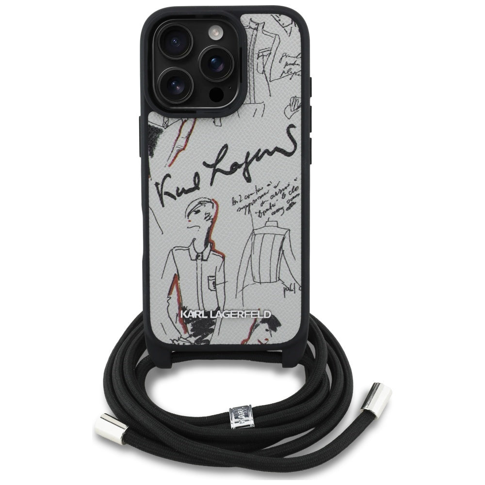 Karl Lagerfeld dėklas iPhone 16 Pro Max – pilkas -- iPhone 16 Pro Max
