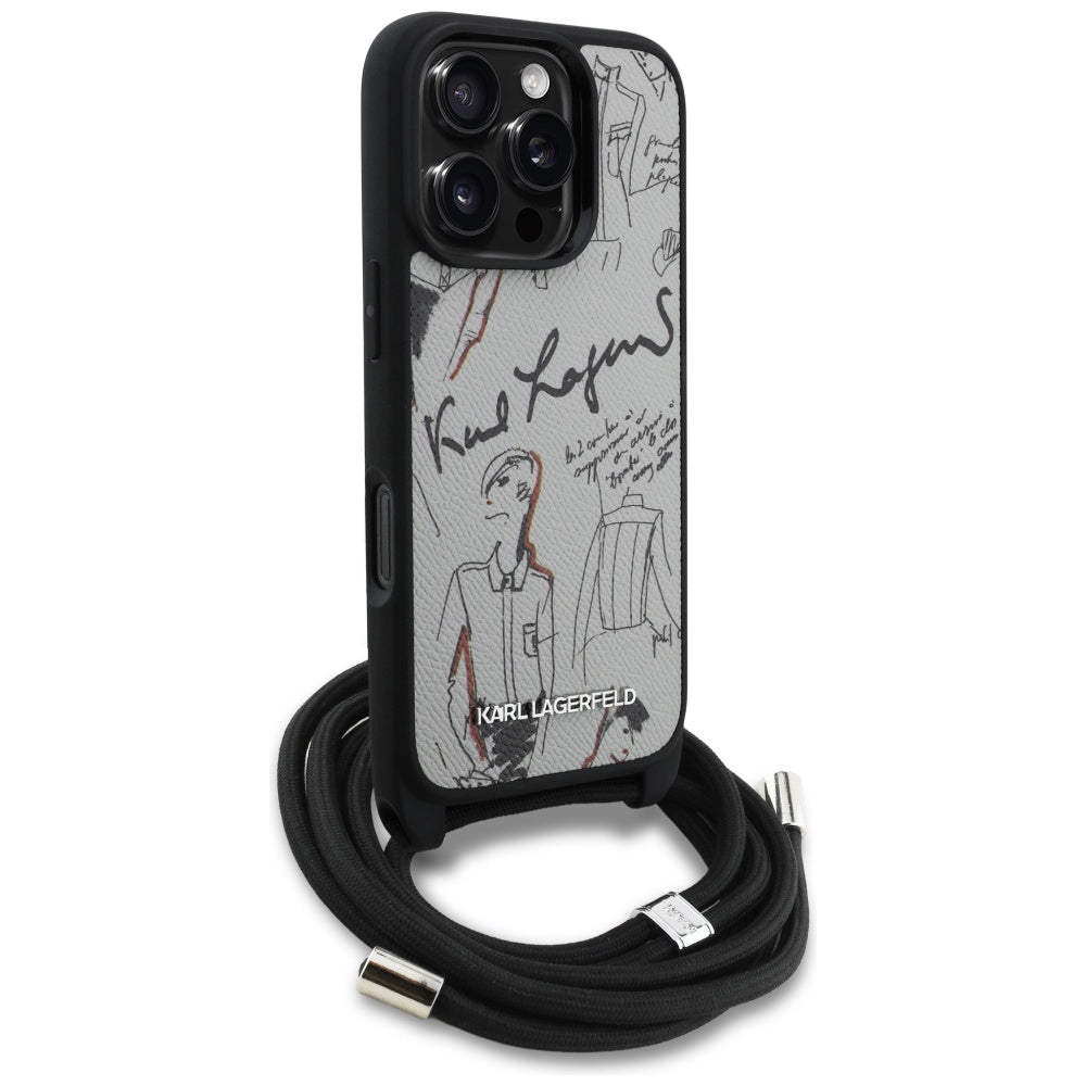 Karl Lagerfeld dėklas iPhone 16 Pro Max – pilkas -- iPhone 16 Pro Max