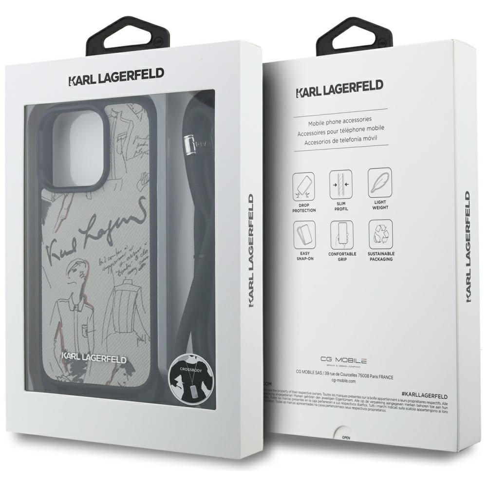 Karl Lagerfeld dėklas iPhone 16 Pro Max – pilkas -- iPhone 16 Pro Max