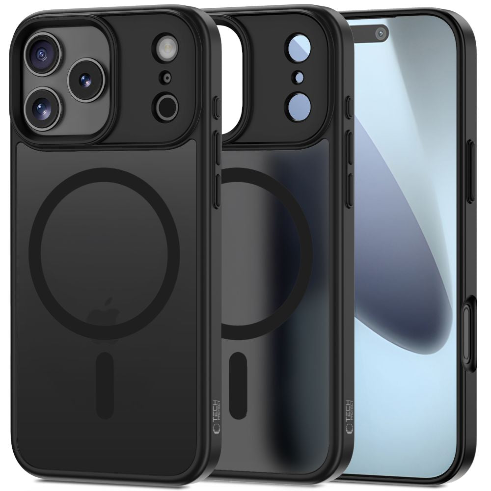 Tech-Protect Matt MagSafe dėklas iPhone 17 Pro – juodas -- iPhone 17 Pro