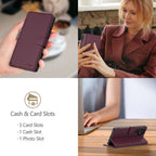 Tech-Protect Wallet dėklas Samsung Galaxy A26 5G / A17 – burgundiškas -- Samsung Galaxy A26 5G