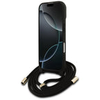 Guess 4G Didelis logotipo laido tvirtinimo dėklas, skirtas iPhone 17 - Brown