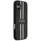 Guess 4G Printed Stripes MagSafe dėklas iPhone 17 – juodas