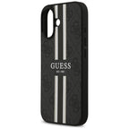 Guess 4G Printed Stripes MagSafe dėklas iPhone 17 – juodas