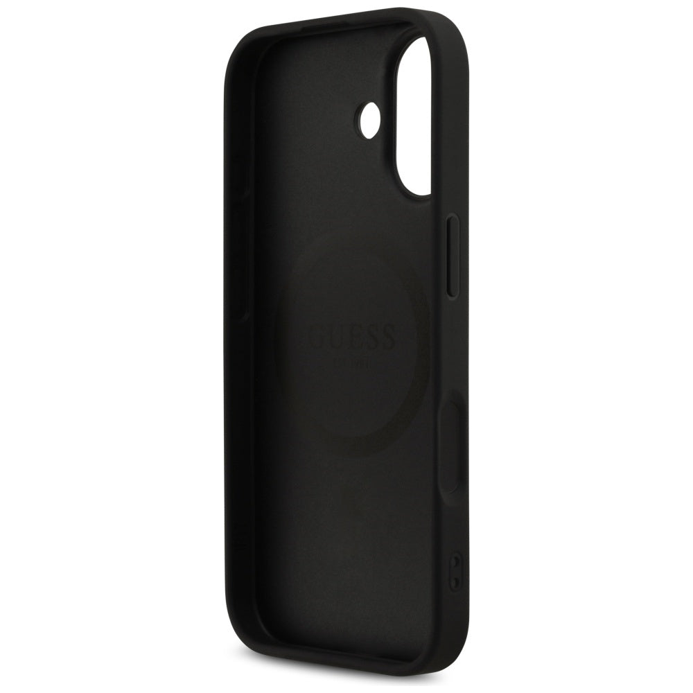 Guess 4G Printed Stripes MagSafe dėklas iPhone 17 – juodas