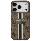 Guess MagSafe dėklas iPhone 17 Pro – rudas