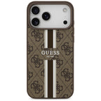 Guess MagSafe dėklas iPhone 17 Pro Max – rudas
