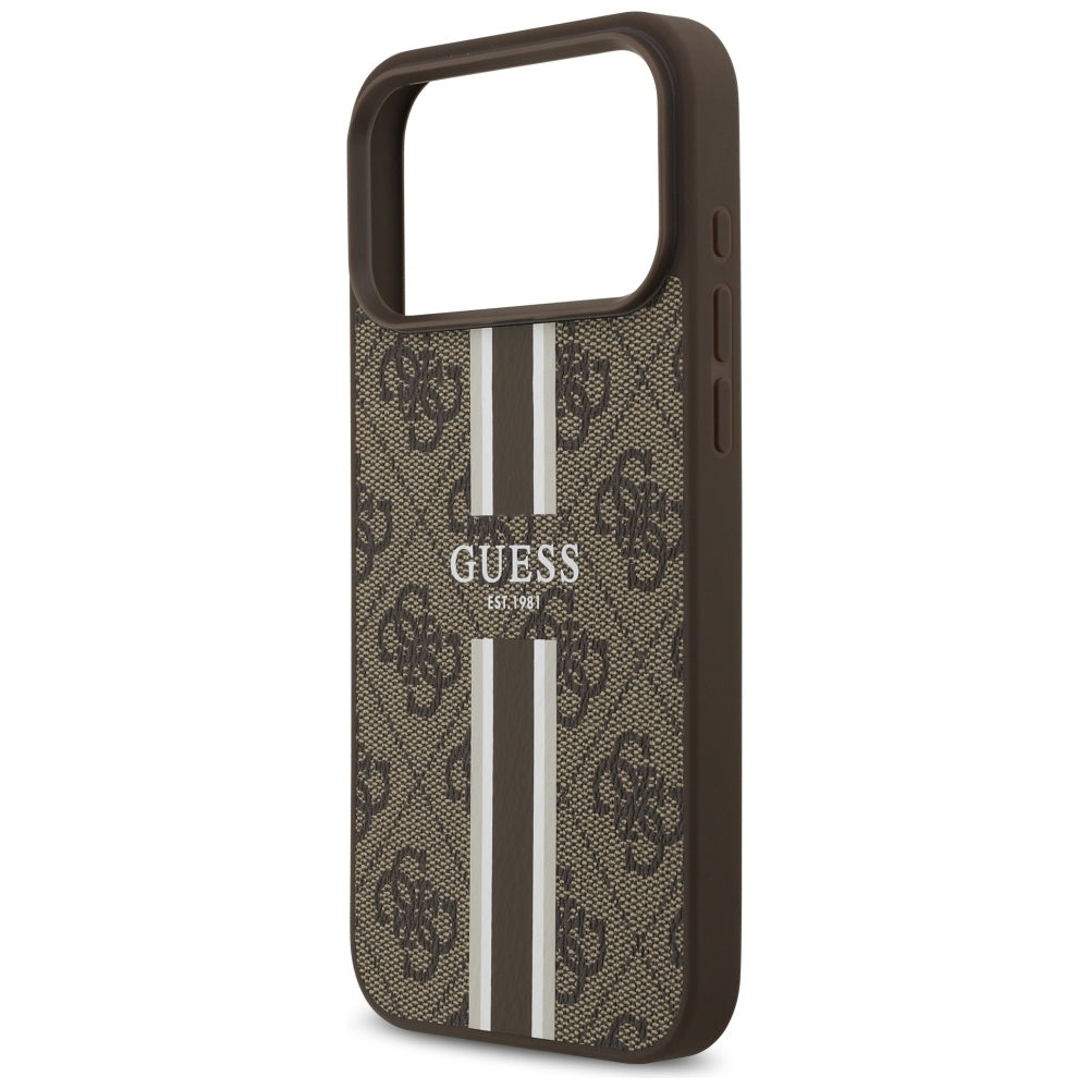 Guess MagSafe dėklas iPhone 17 Pro Max – rudas