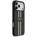 Guess MagSafe dėklas iPhone 17 Pro Max – juodas
