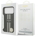 Guess MagSafe dėklas iPhone 17 Pro Max – juodas