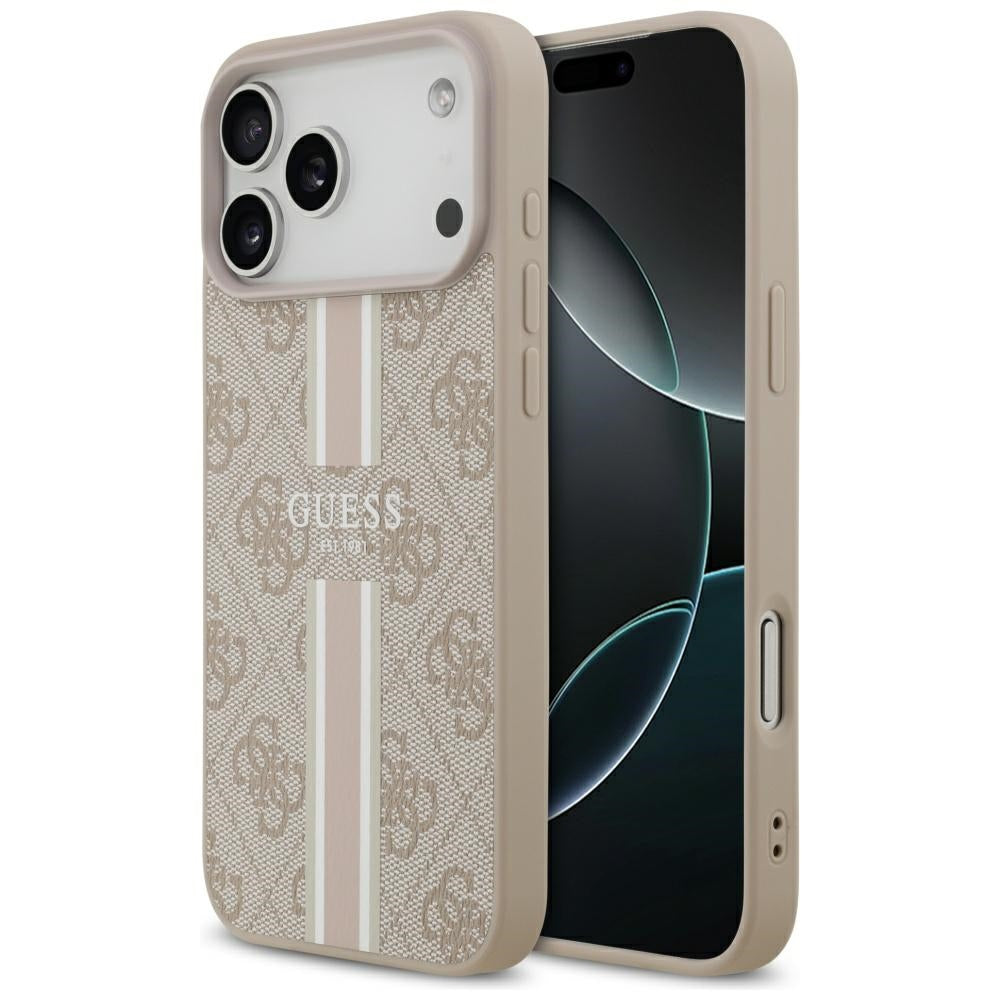 Guess MagSafe dėklas iPhone 17 Pro Max – rožinis