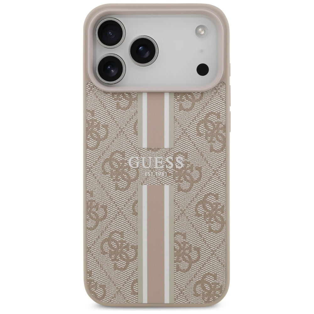 Guess MagSafe dėklas iPhone 17 Pro Max – rožinis